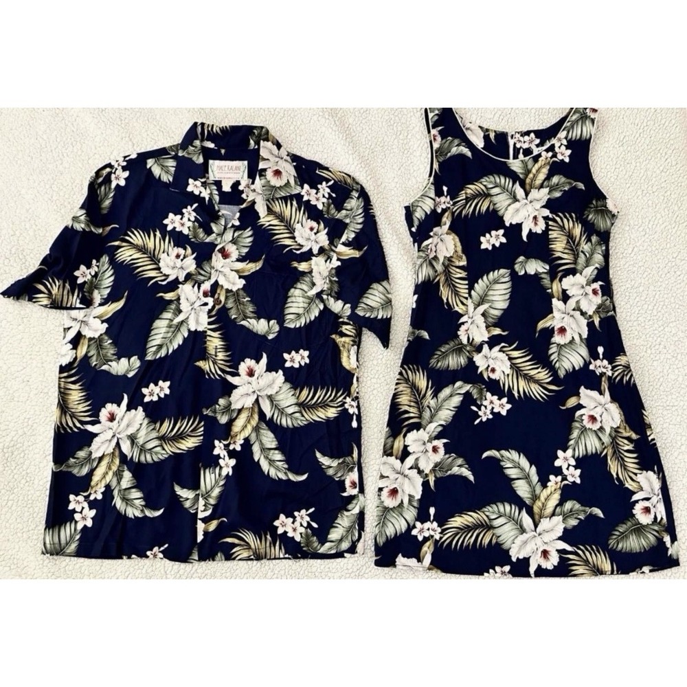 Hale Kalani Couple outfit Matching Hawaiian Shirt (S) Dress xs Multicolor Floral
